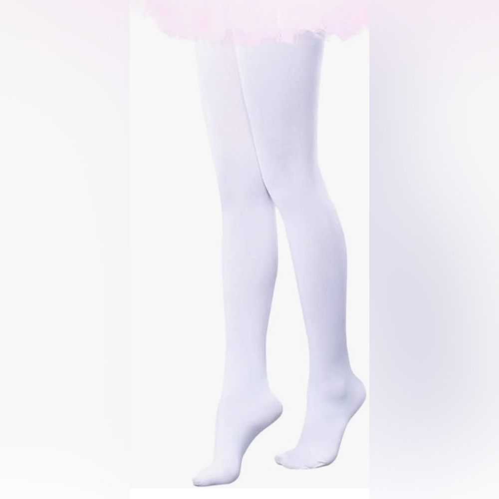 White ballet tights for kids. Size XL (7-10).